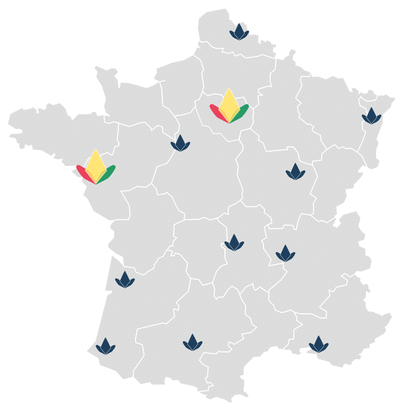 carte de France avec les antennes de Lucendi